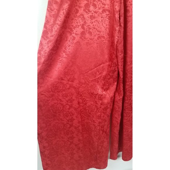 Twisted Wunder London Women's Sz. 8 Tie Front Jumpsuit In Satin Jacquard Red NWT - Picture 6 of 8
